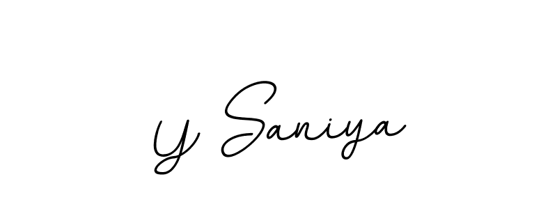 Y Saniya stylish signature style. Best Handwritten Sign (BallpointsItalic-DORy9) for my name. Handwritten Signature Collection Ideas for my name Y Saniya. Y Saniya signature style 11 images and pictures png