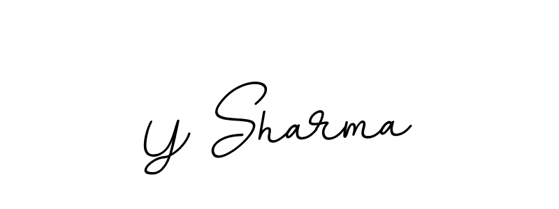 Design your own signature with our free online signature maker. With this signature software, you can create a handwritten (BallpointsItalic-DORy9) signature for name Y Sharma. Y Sharma signature style 11 images and pictures png