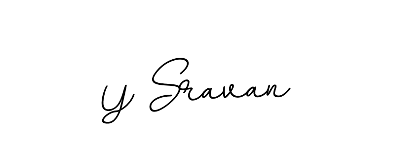 Make a beautiful signature design for name Y Sravan. With this signature (BallpointsItalic-DORy9) style, you can create a handwritten signature for free. Y Sravan signature style 11 images and pictures png