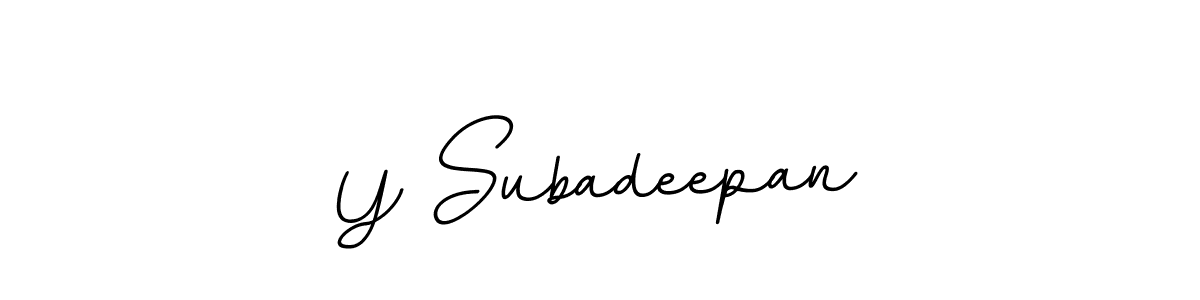 Also You can easily find your signature by using the search form. We will create Y Subadeepan name handwritten signature images for you free of cost using BallpointsItalic-DORy9 sign style. Y Subadeepan signature style 11 images and pictures png