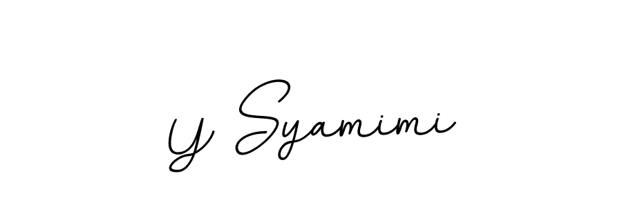 Y Syamimi stylish signature style. Best Handwritten Sign (BallpointsItalic-DORy9) for my name. Handwritten Signature Collection Ideas for my name Y Syamimi. Y Syamimi signature style 11 images and pictures png
