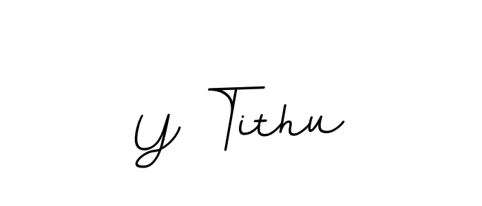 The best way (BallpointsItalic-DORy9) to make a short signature is to pick only two or three words in your name. The name Y Tithu include a total of six letters. For converting this name. Y Tithu signature style 11 images and pictures png