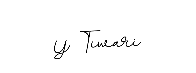 Make a beautiful signature design for name Y Tiwari. With this signature (BallpointsItalic-DORy9) style, you can create a handwritten signature for free. Y Tiwari signature style 11 images and pictures png
