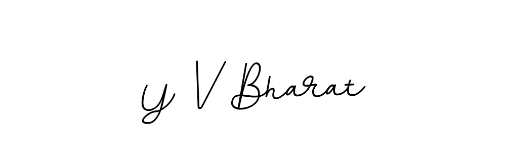 The best way (BallpointsItalic-DORy9) to make a short signature is to pick only two or three words in your name. The name Y V Bharat include a total of six letters. For converting this name. Y V Bharat signature style 11 images and pictures png