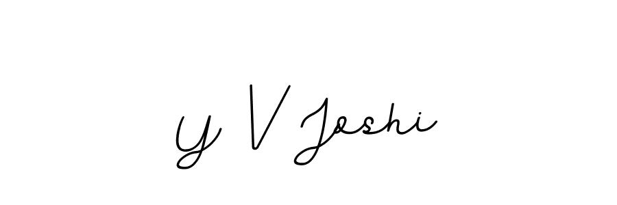 How to make Y V Joshi name signature. Use BallpointsItalic-DORy9 style for creating short signs online. This is the latest handwritten sign. Y V Joshi signature style 11 images and pictures png