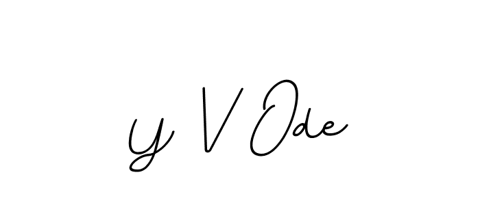 Use a signature maker to create a handwritten signature online. With this signature software, you can design (BallpointsItalic-DORy9) your own signature for name Y V Ode. Y V Ode signature style 11 images and pictures png