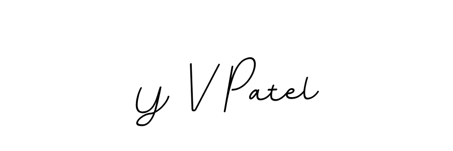 if you are searching for the best signature style for your name Y V Patel. so please give up your signature search. here we have designed multiple signature styles  using BallpointsItalic-DORy9. Y V Patel signature style 11 images and pictures png