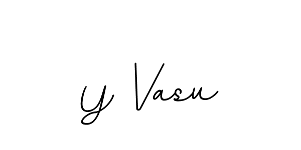 You should practise on your own different ways (BallpointsItalic-DORy9) to write your name (Y Vasu) in signature. don't let someone else do it for you. Y Vasu signature style 11 images and pictures png