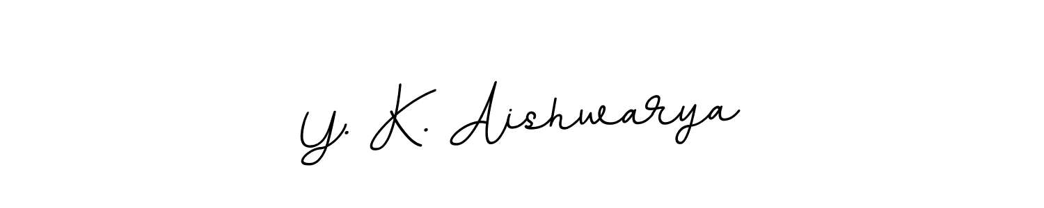 Make a beautiful signature design for name Y. K. Aishwarya. With this signature (BallpointsItalic-DORy9) style, you can create a handwritten signature for free. Y. K. Aishwarya signature style 11 images and pictures png