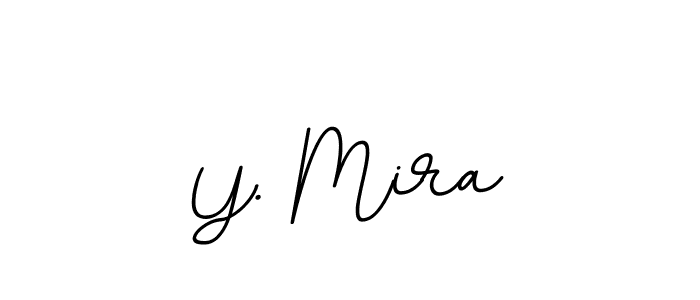 Use a signature maker to create a handwritten signature online. With this signature software, you can design (BallpointsItalic-DORy9) your own signature for name Y. Mira. Y. Mira signature style 11 images and pictures png