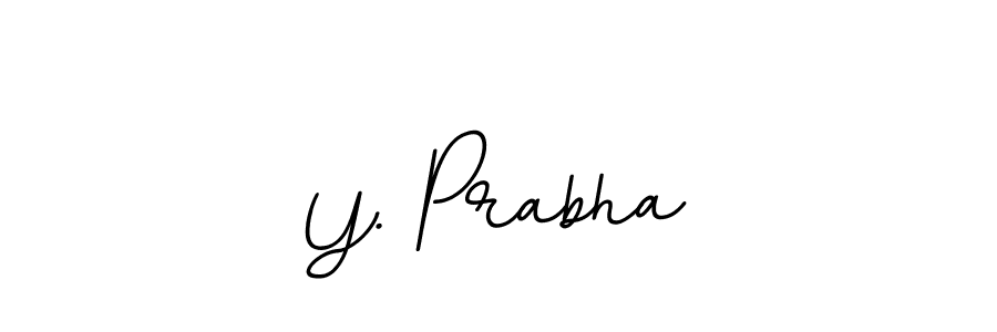 Use a signature maker to create a handwritten signature online. With this signature software, you can design (BallpointsItalic-DORy9) your own signature for name Y. Prabha. Y. Prabha signature style 11 images and pictures png