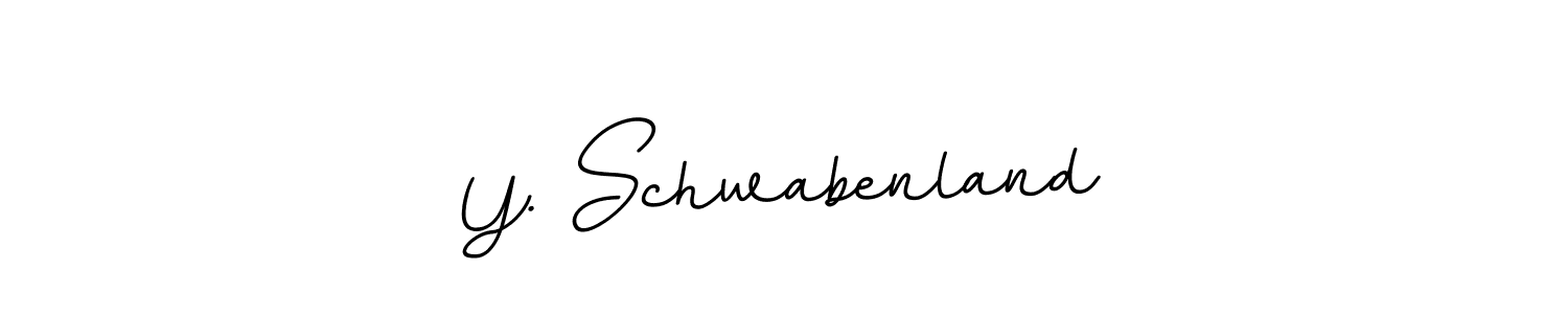 Y. Schwabenland stylish signature style. Best Handwritten Sign (BallpointsItalic-DORy9) for my name. Handwritten Signature Collection Ideas for my name Y. Schwabenland. Y. Schwabenland signature style 11 images and pictures png