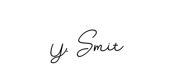 Design your own signature with our free online signature maker. With this signature software, you can create a handwritten (BallpointsItalic-DORy9) signature for name Y. Smit. Y. Smit signature style 11 images and pictures png