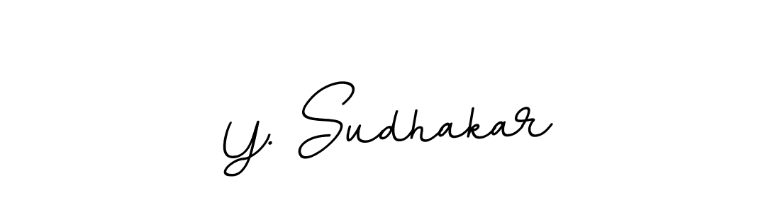 The best way (BallpointsItalic-DORy9) to make a short signature is to pick only two or three words in your name. The name Y. Sudhakar include a total of six letters. For converting this name. Y. Sudhakar signature style 11 images and pictures png