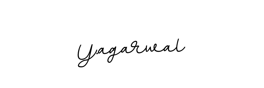 The best way (BallpointsItalic-DORy9) to make a short signature is to pick only two or three words in your name. The name Y.agarwal include a total of six letters. For converting this name. Y.agarwal signature style 11 images and pictures png