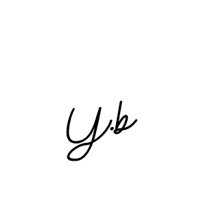 How to make Y.b name signature. Use BallpointsItalic-DORy9 style for creating short signs online. This is the latest handwritten sign. Y.b signature style 11 images and pictures png