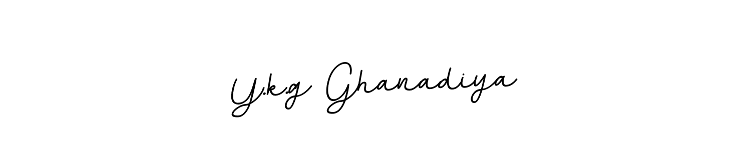 Create a beautiful signature design for name Y.k.g Ghanadiya. With this signature (BallpointsItalic-DORy9) fonts, you can make a handwritten signature for free. Y.k.g Ghanadiya signature style 11 images and pictures png