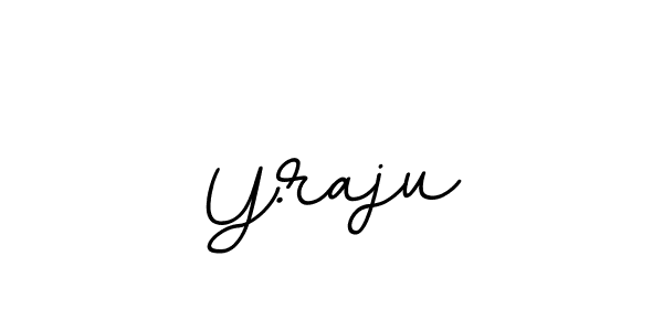 Create a beautiful signature design for name Y.raju. With this signature (BallpointsItalic-DORy9) fonts, you can make a handwritten signature for free. Y.raju signature style 11 images and pictures png