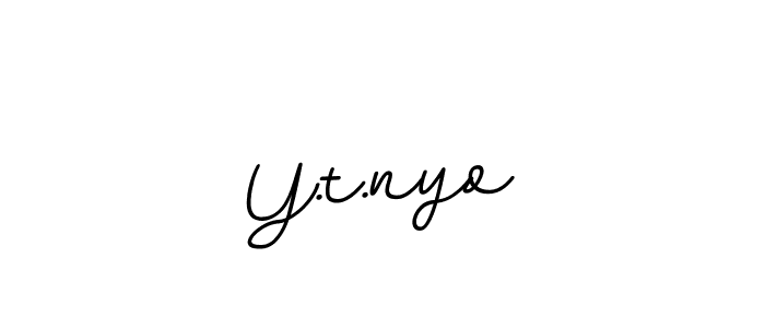 Make a beautiful signature design for name Y.t.nyo. With this signature (BallpointsItalic-DORy9) style, you can create a handwritten signature for free. Y.t.nyo signature style 11 images and pictures png