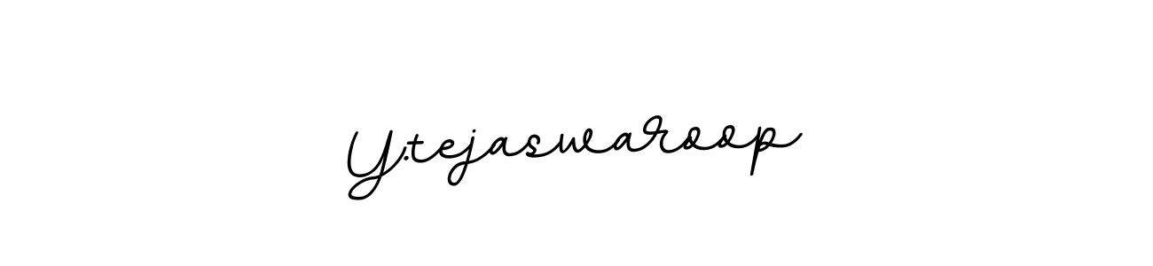 How to make Y.tejaswaroop name signature. Use BallpointsItalic-DORy9 style for creating short signs online. This is the latest handwritten sign. Y.tejaswaroop signature style 11 images and pictures png