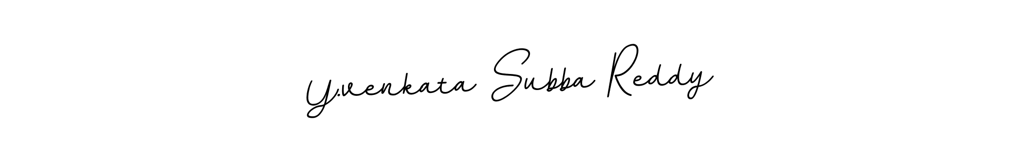 Make a beautiful signature design for name Y.venkata Subba Reddy. With this signature (BallpointsItalic-DORy9) style, you can create a handwritten signature for free. Y.venkata Subba Reddy signature style 11 images and pictures png