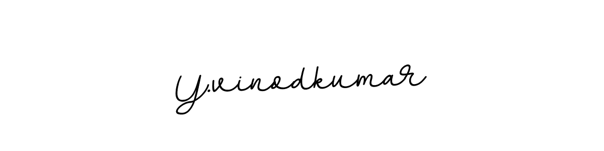 Make a beautiful signature design for name Y.vinodkumar. With this signature (BallpointsItalic-DORy9) style, you can create a handwritten signature for free. Y.vinodkumar signature style 11 images and pictures png