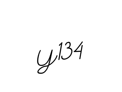 Make a beautiful signature design for name Y134. With this signature (BallpointsItalic-DORy9) style, you can create a handwritten signature for free. Y134 signature style 11 images and pictures png