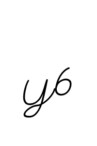 Create a beautiful signature design for name Y6. With this signature (BallpointsItalic-DORy9) fonts, you can make a handwritten signature for free. Y6 signature style 11 images and pictures png