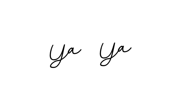 Use a signature maker to create a handwritten signature online. With this signature software, you can design (BallpointsItalic-DORy9) your own signature for name Ya  Ya. Ya  Ya signature style 11 images and pictures png