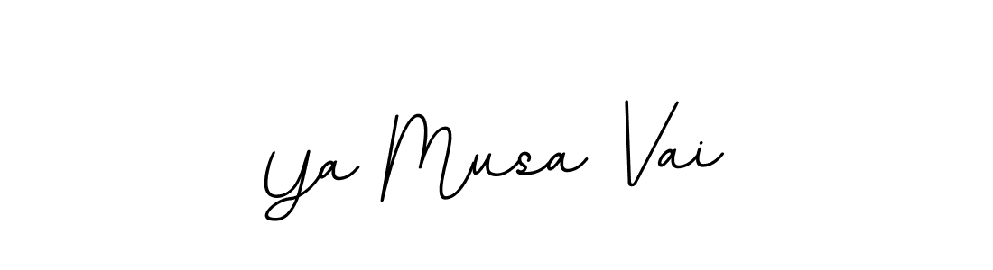 BallpointsItalic-DORy9 is a professional signature style that is perfect for those who want to add a touch of class to their signature. It is also a great choice for those who want to make their signature more unique. Get Ya Musa Vai name to fancy signature for free. Ya Musa Vai signature style 11 images and pictures png