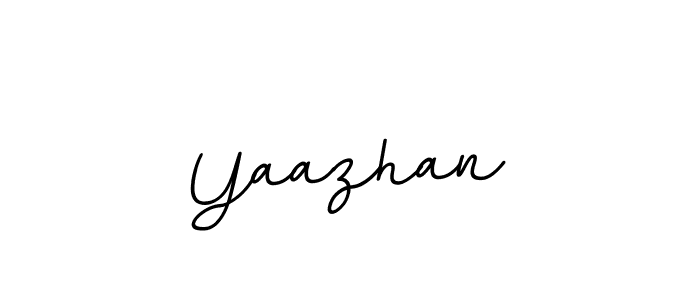 Design your own signature with our free online signature maker. With this signature software, you can create a handwritten (BallpointsItalic-DORy9) signature for name Yaazhan. Yaazhan signature style 11 images and pictures png