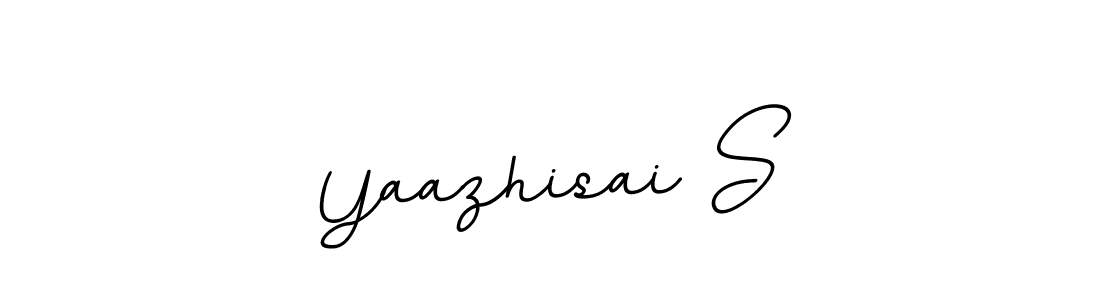Make a beautiful signature design for name Yaazhisai S. With this signature (BallpointsItalic-DORy9) style, you can create a handwritten signature for free. Yaazhisai S signature style 11 images and pictures png