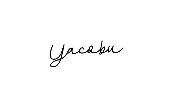 Create a beautiful signature design for name Yacobu. With this signature (BallpointsItalic-DORy9) fonts, you can make a handwritten signature for free. Yacobu signature style 11 images and pictures png