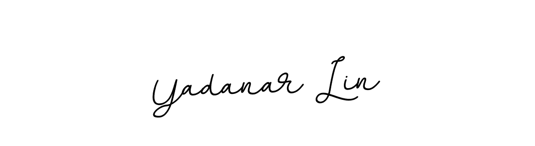 How to make Yadanar Lin name signature. Use BallpointsItalic-DORy9 style for creating short signs online. This is the latest handwritten sign. Yadanar Lin signature style 11 images and pictures png