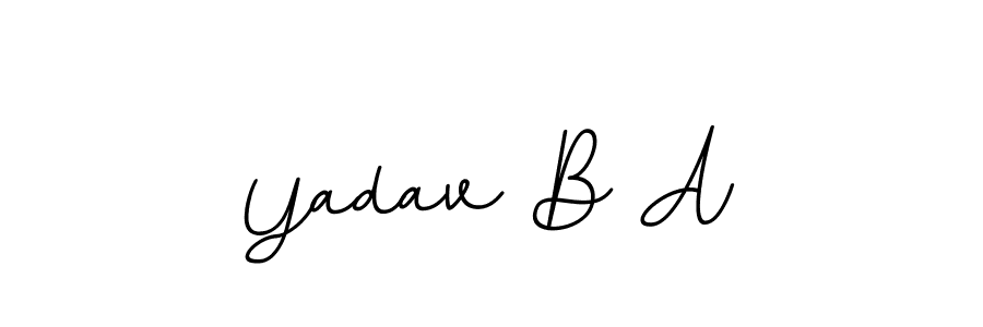 if you are searching for the best signature style for your name Yadav B A. so please give up your signature search. here we have designed multiple signature styles  using BallpointsItalic-DORy9. Yadav B A signature style 11 images and pictures png