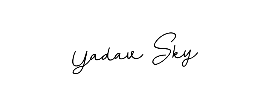 Use a signature maker to create a handwritten signature online. With this signature software, you can design (BallpointsItalic-DORy9) your own signature for name Yadav Sky. Yadav Sky signature style 11 images and pictures png