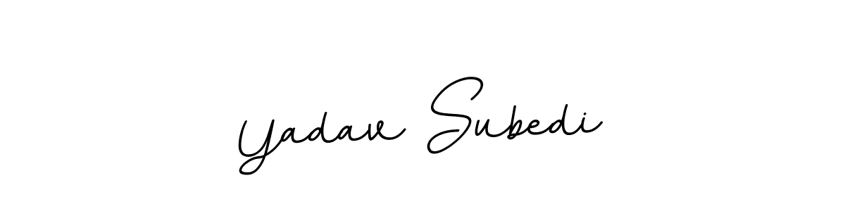 Design your own signature with our free online signature maker. With this signature software, you can create a handwritten (BallpointsItalic-DORy9) signature for name Yadav Subedi. Yadav Subedi signature style 11 images and pictures png