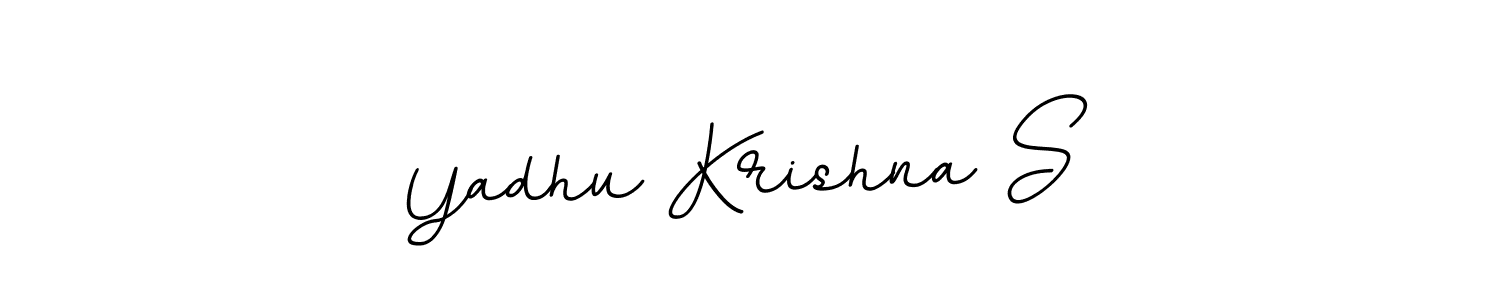 The best way (BallpointsItalic-DORy9) to make a short signature is to pick only two or three words in your name. The name Yadhu Krishna S include a total of six letters. For converting this name. Yadhu Krishna S signature style 11 images and pictures png