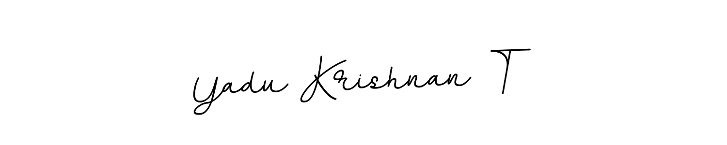 Design your own signature with our free online signature maker. With this signature software, you can create a handwritten (BallpointsItalic-DORy9) signature for name Yadu Krishnan T. Yadu Krishnan T signature style 11 images and pictures png