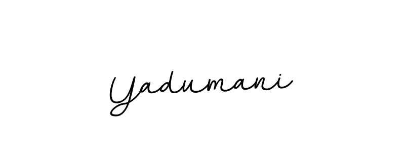 Make a beautiful signature design for name Yadumani. With this signature (BallpointsItalic-DORy9) style, you can create a handwritten signature for free. Yadumani signature style 11 images and pictures png