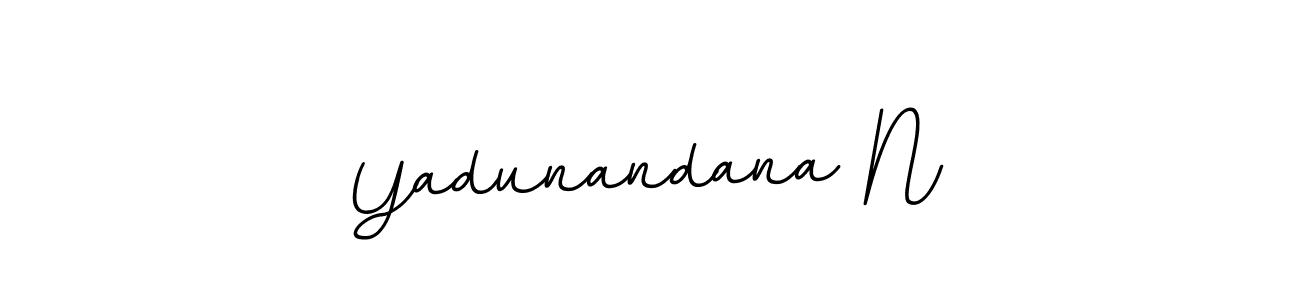 You should practise on your own different ways (BallpointsItalic-DORy9) to write your name (Yadunandana N) in signature. don't let someone else do it for you. Yadunandana N signature style 11 images and pictures png