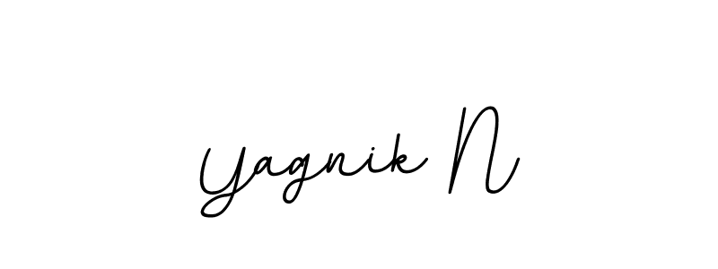 Design your own signature with our free online signature maker. With this signature software, you can create a handwritten (BallpointsItalic-DORy9) signature for name Yagnik N. Yagnik N signature style 11 images and pictures png
