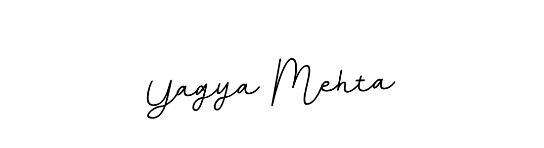 How to make Yagya Mehta name signature. Use BallpointsItalic-DORy9 style for creating short signs online. This is the latest handwritten sign. Yagya Mehta signature style 11 images and pictures png