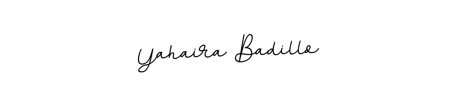 The best way (BallpointsItalic-DORy9) to make a short signature is to pick only two or three words in your name. The name Yahaira Badillo include a total of six letters. For converting this name. Yahaira Badillo signature style 11 images and pictures png