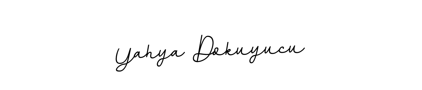 Yahya Dokuyucu stylish signature style. Best Handwritten Sign (BallpointsItalic-DORy9) for my name. Handwritten Signature Collection Ideas for my name Yahya Dokuyucu. Yahya Dokuyucu signature style 11 images and pictures png