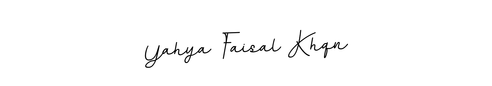Use a signature maker to create a handwritten signature online. With this signature software, you can design (BallpointsItalic-DORy9) your own signature for name Yahya Faisal Khqn. Yahya Faisal Khqn signature style 11 images and pictures png