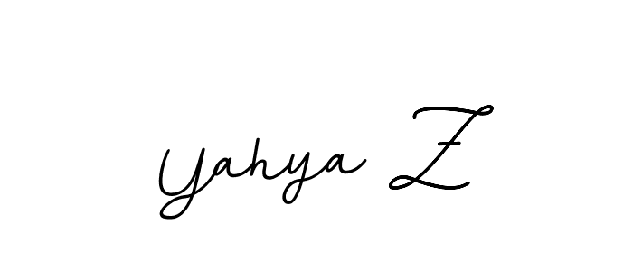 Yahya Z stylish signature style. Best Handwritten Sign (BallpointsItalic-DORy9) for my name. Handwritten Signature Collection Ideas for my name Yahya Z. Yahya Z signature style 11 images and pictures png