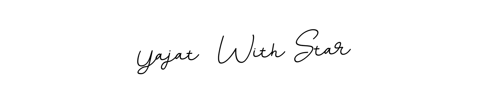 You should practise on your own different ways (BallpointsItalic-DORy9) to write your name (Yajat  With Star) in signature. don't let someone else do it for you. Yajat  With Star signature style 11 images and pictures png