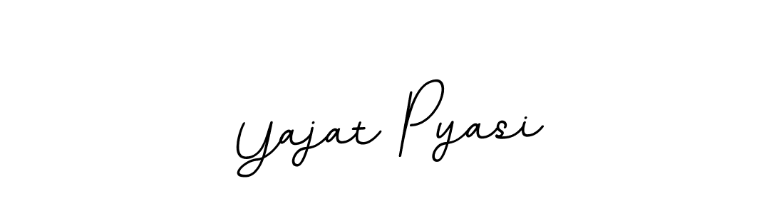 Design your own signature with our free online signature maker. With this signature software, you can create a handwritten (BallpointsItalic-DORy9) signature for name Yajat Pyasi. Yajat Pyasi signature style 11 images and pictures png