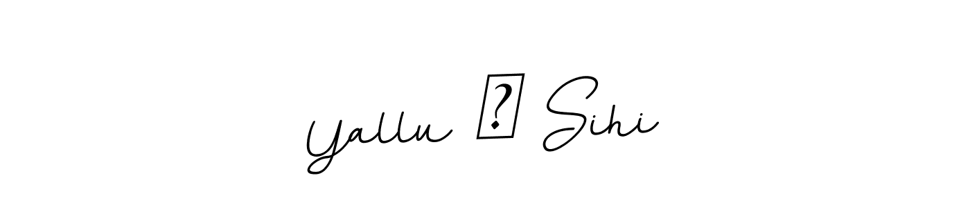 How to make Yallu ❤ Sihi name signature. Use BallpointsItalic-DORy9 style for creating short signs online. This is the latest handwritten sign. Yallu ❤ Sihi signature style 11 images and pictures png